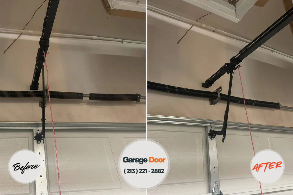 Before and after: garage door installation Pandora, OH